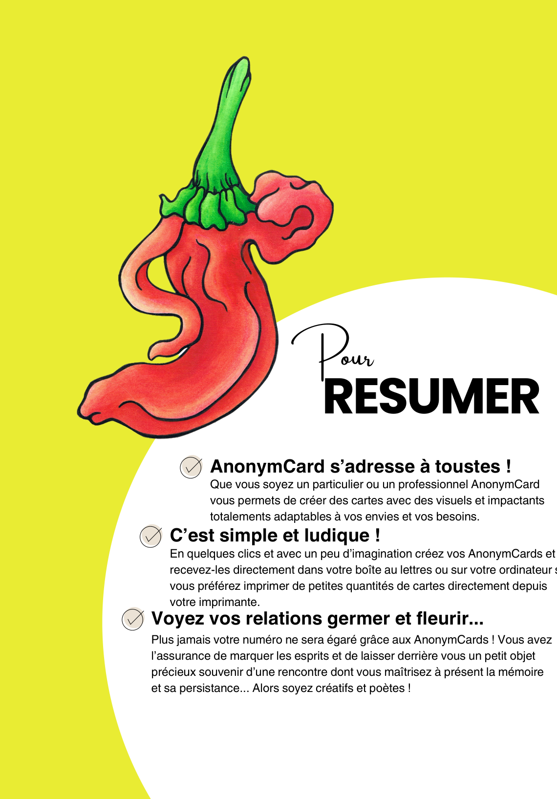 Synthèse des usages AnonymCard