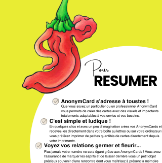 Synthèse des usages AnonymCard.